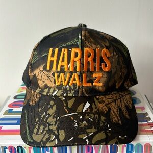 HARRIS WALZ Embroidered Camo Baseball Hat